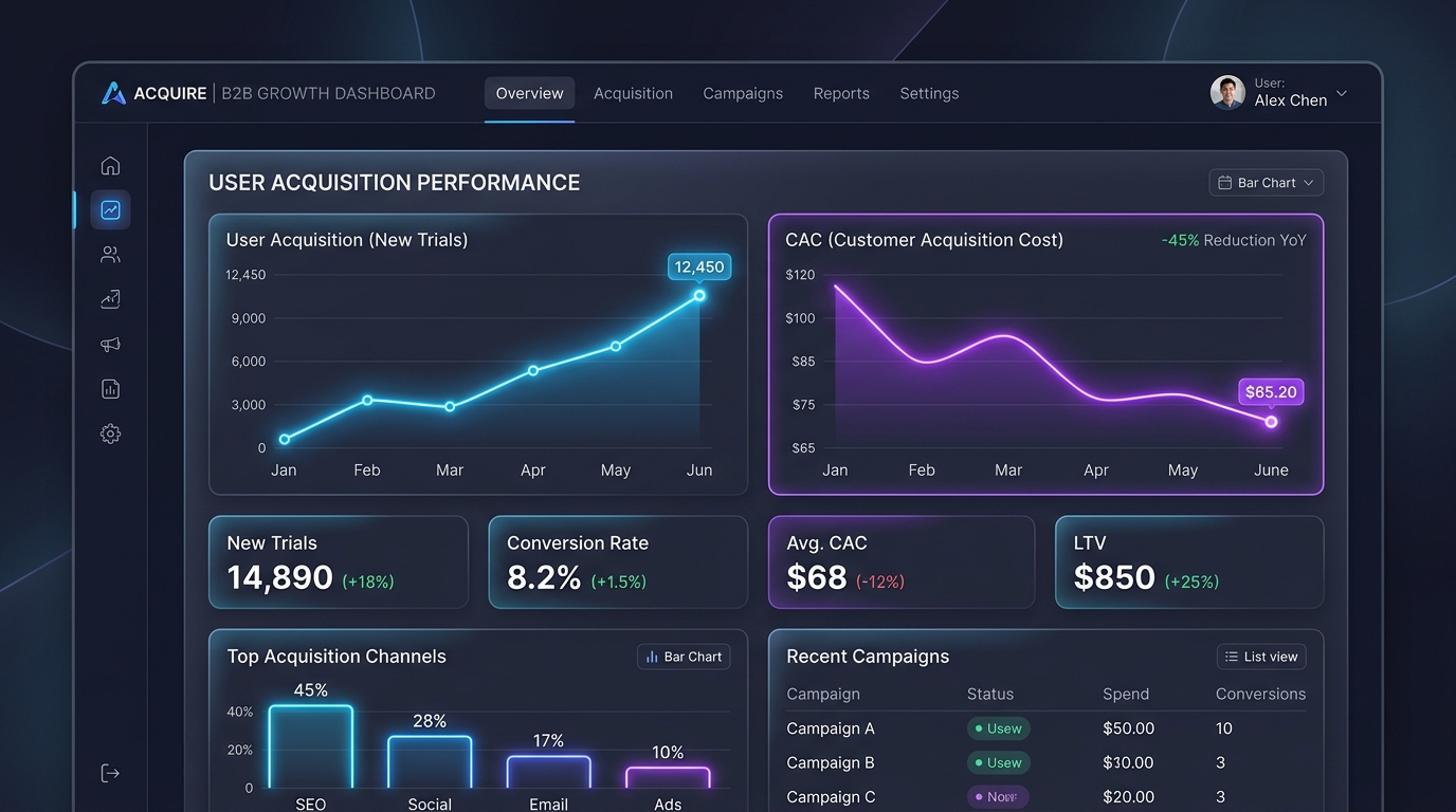 B2B SaaS Platform Dashboard